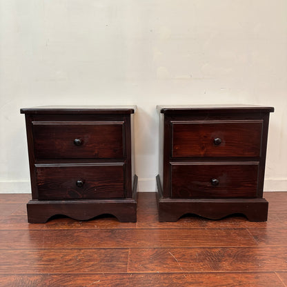 Pine Dark Nightstands (pair)