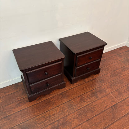 Pine Dark Nightstands (pair)