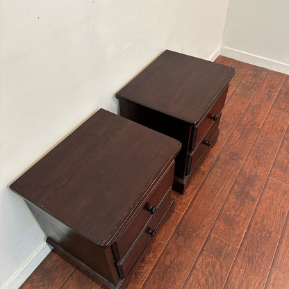Pine Dark Nightstands (pair)
