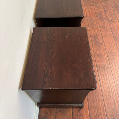 Pine Dark Nightstands (pair)