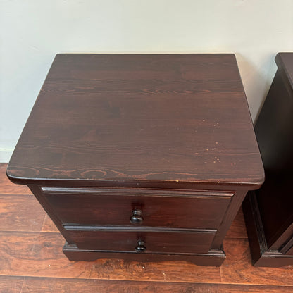 Pine Dark Nightstands (pair)