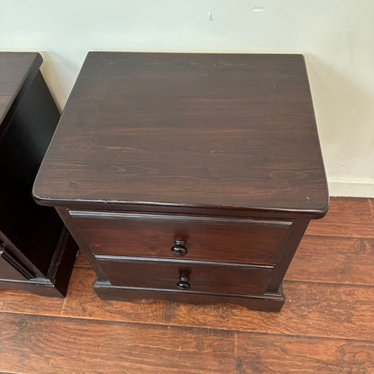 Pine Dark Nightstands (pair)