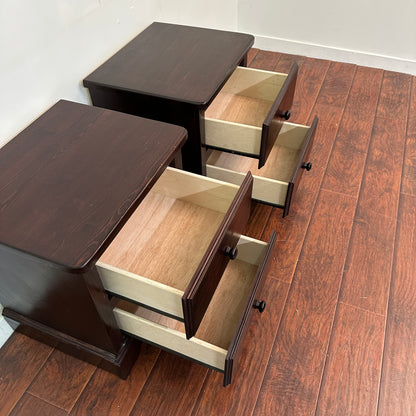 Pine Dark Nightstands (pair)