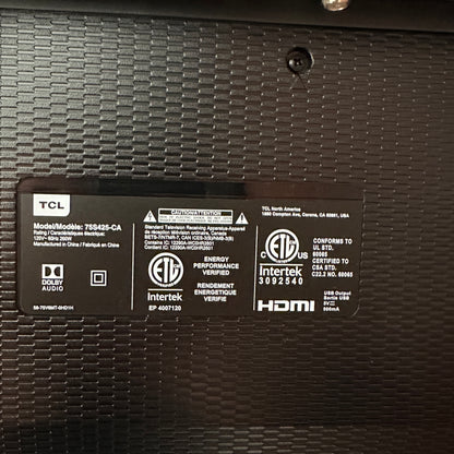 TCL 75'' 4K Smart TV