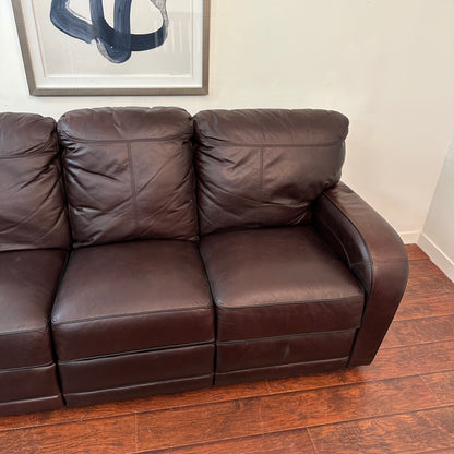 Genuine Leather Recliner Couch