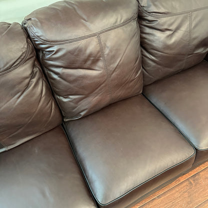 Genuine Leather Recliner Couch