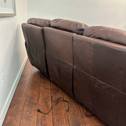 Genuine Leather Recliner Couch
