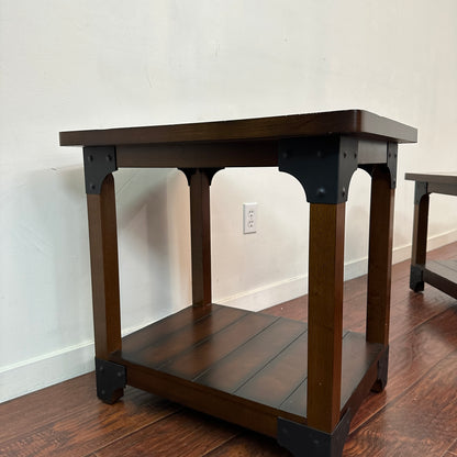 Wellington Coffee Table with 2 Side Table - Dark Walnut
