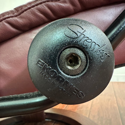 Maroon Ekornes 'Stressless' Leather Recliner Chair