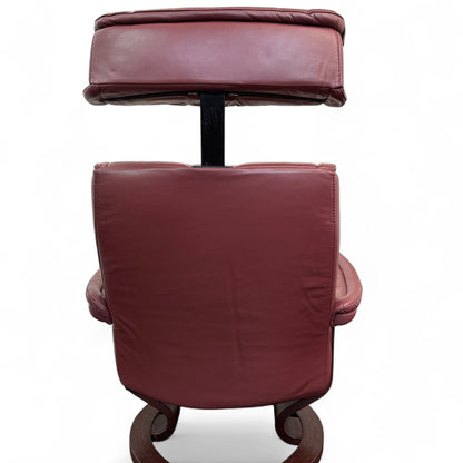 Maroon Ekornes 'Stressless' Leather Recliner Chair
