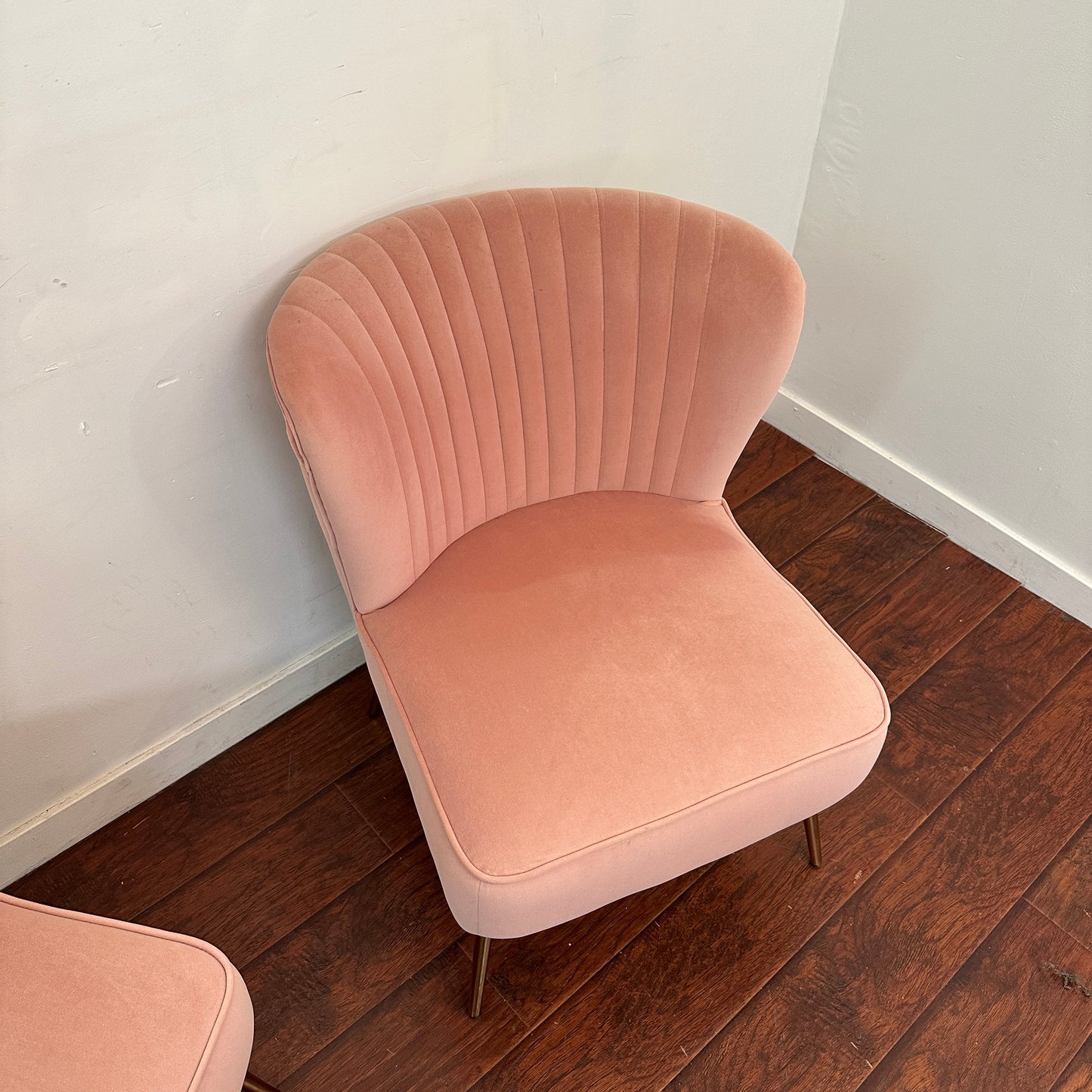 Quentin Velvet Salmon Accent Chairs (set of 2)
