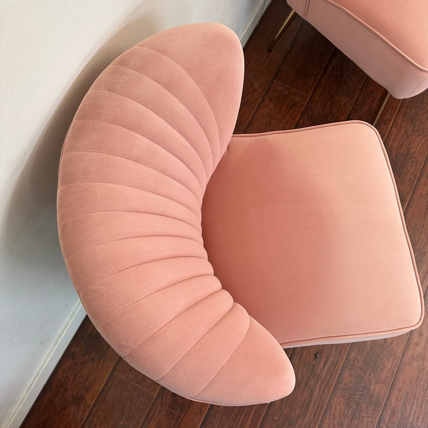 Quentin Velvet Salmon Accent Chairs (set of 2)