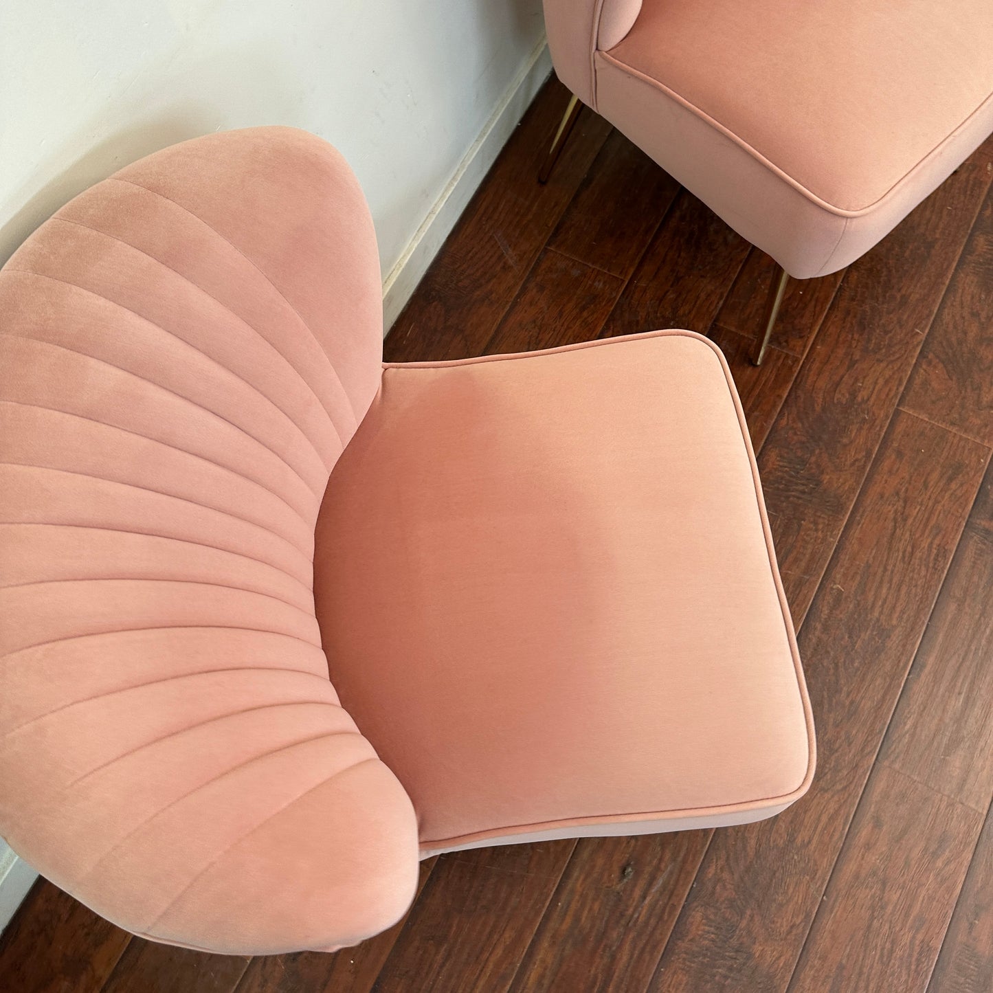 Quentin Velvet Salmon Accent Chairs (set of 2)