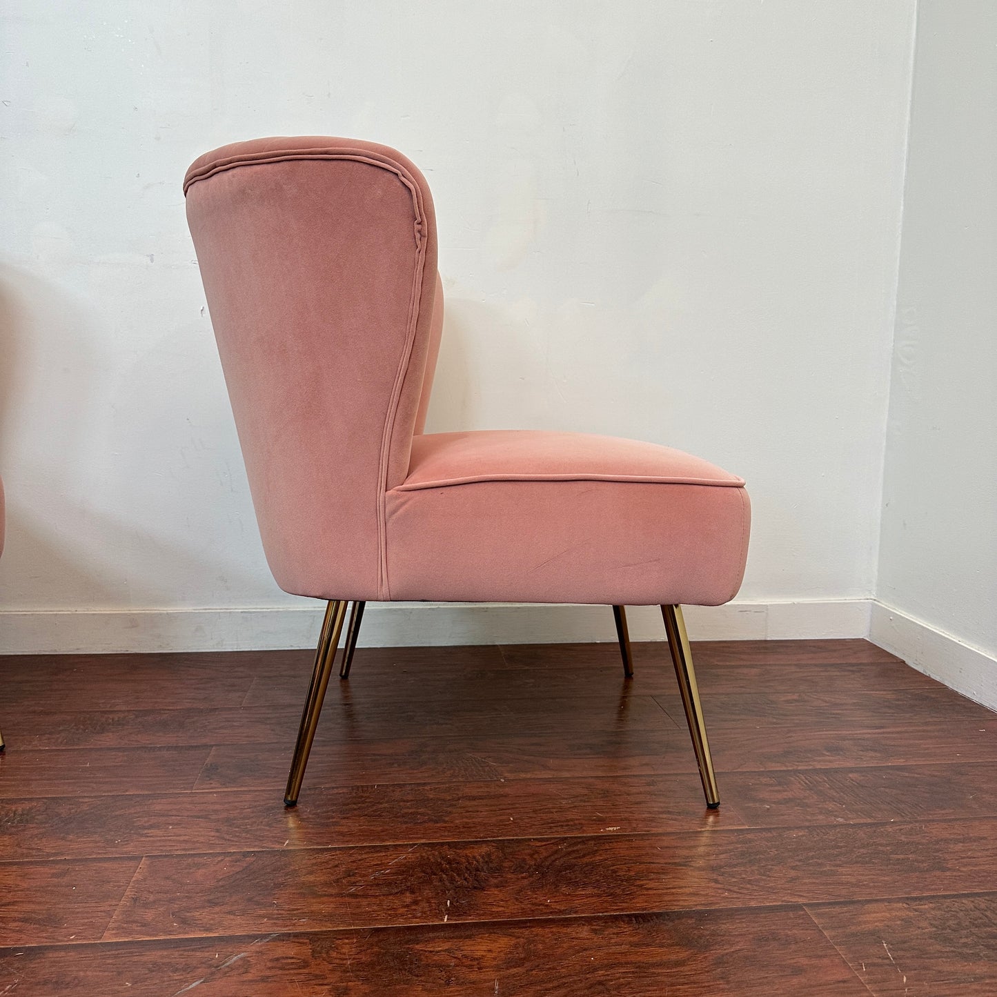 Quentin Velvet Salmon Accent Chairs (set of 2)