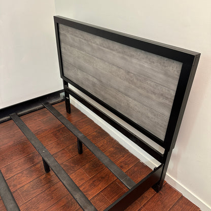 Black Panel Bed - Queen