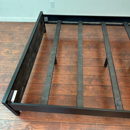 Black Panel Bed - Queen