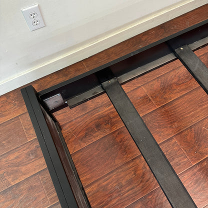 Black Panel Bed - Queen