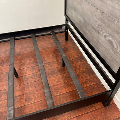 Black Panel Bed - Queen