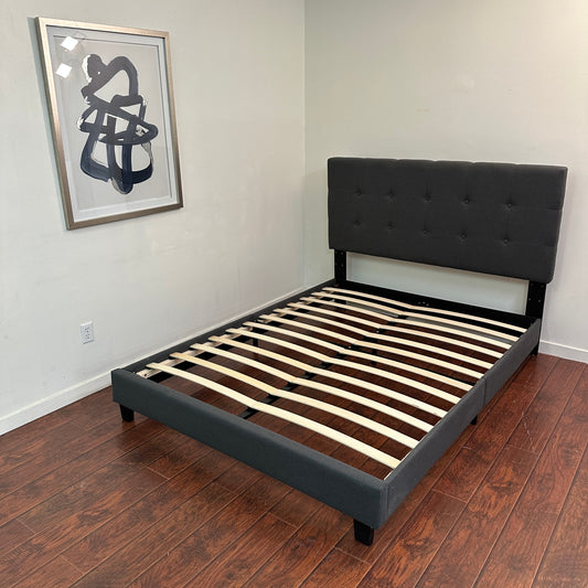 Cabo Queen Bed - Dark Grey