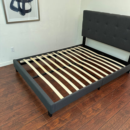 Cabo Queen Bed - Dark Grey