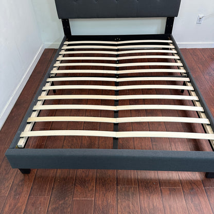 Cabo Queen Bed - Dark Grey