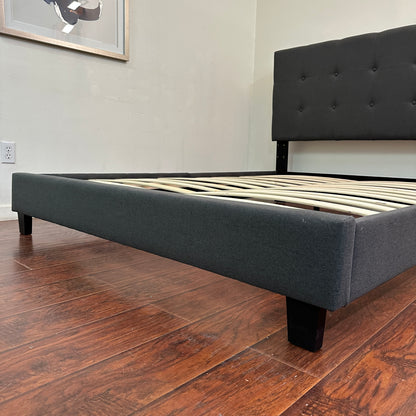 Cabo Queen Bed - Dark Grey