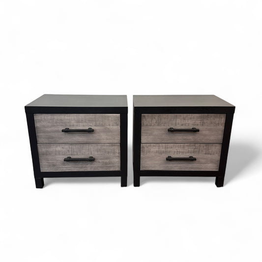 Fusion Black & Grey Nighstands (set of 2)