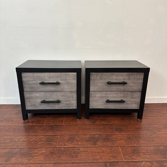 Fusion Black & Grey Nighstands (set of 2)