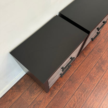 Fusion Black & Grey Nighstands (set of 2)