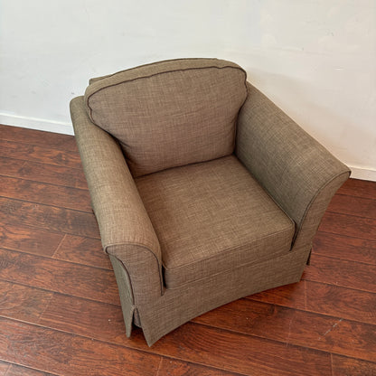 Brown Fabric Accent Chair