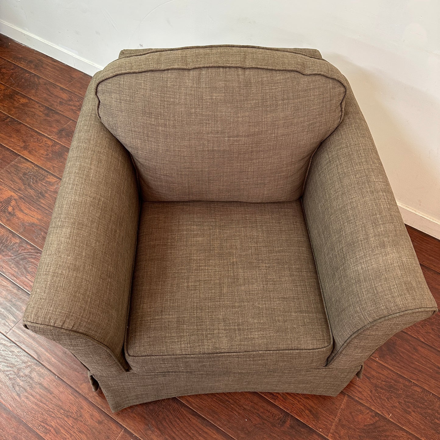Brown Fabric Accent Chair