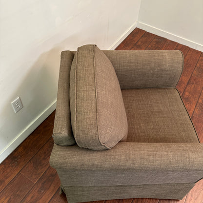 Brown Fabric Accent Chair