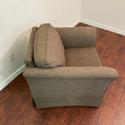 Brown Fabric Accent Chair
