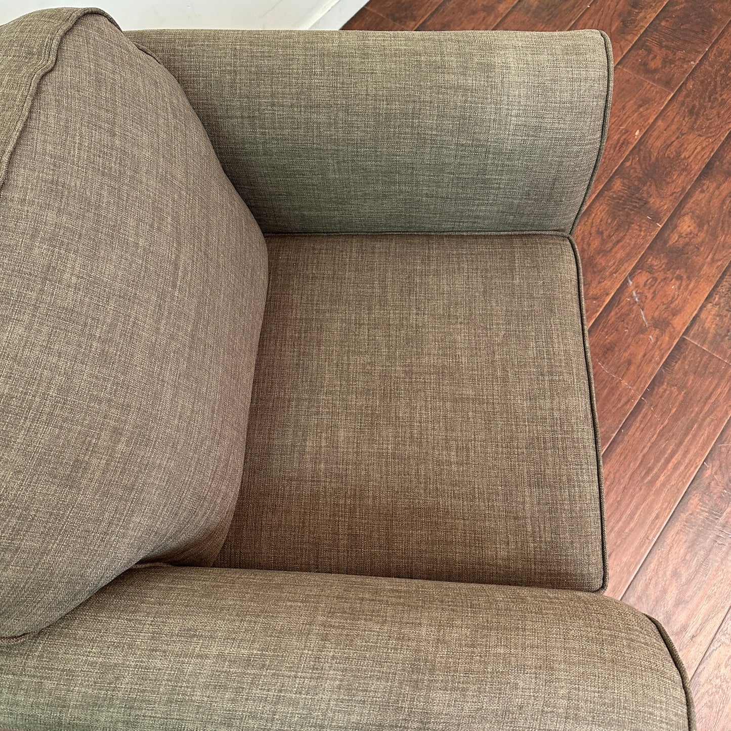 Brown Fabric Accent Chair
