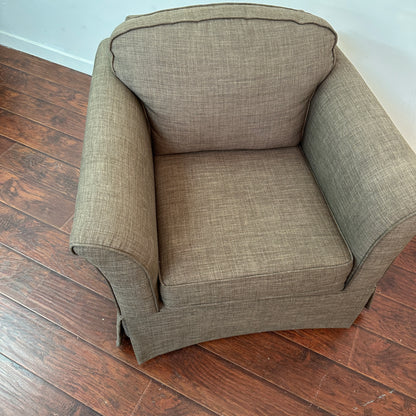 Brown Fabric Accent Chair