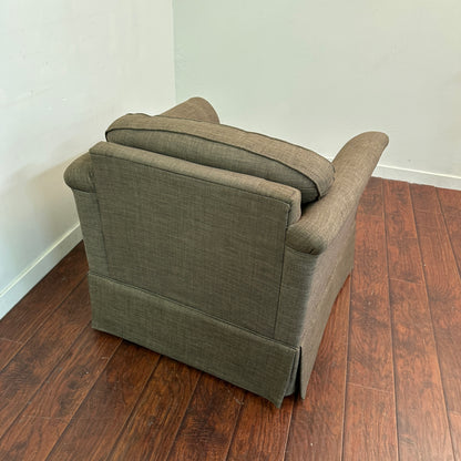 Brown Fabric Accent Chair