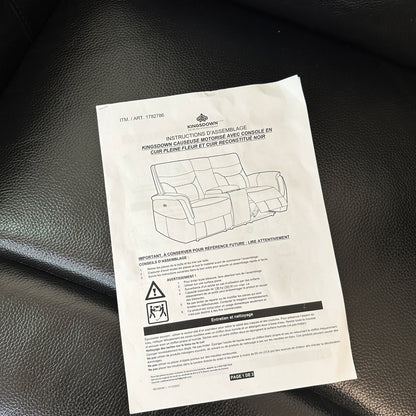 Kingsdown Leather Reclining Loveseat
