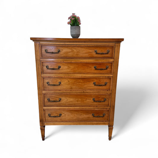 Dixie Mid-Century Modern Cherry Dresser (1960s)
