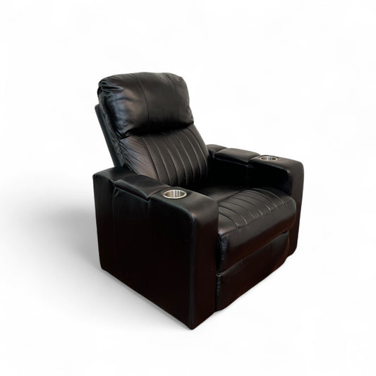 Black Leather Party Time Recliner Chair