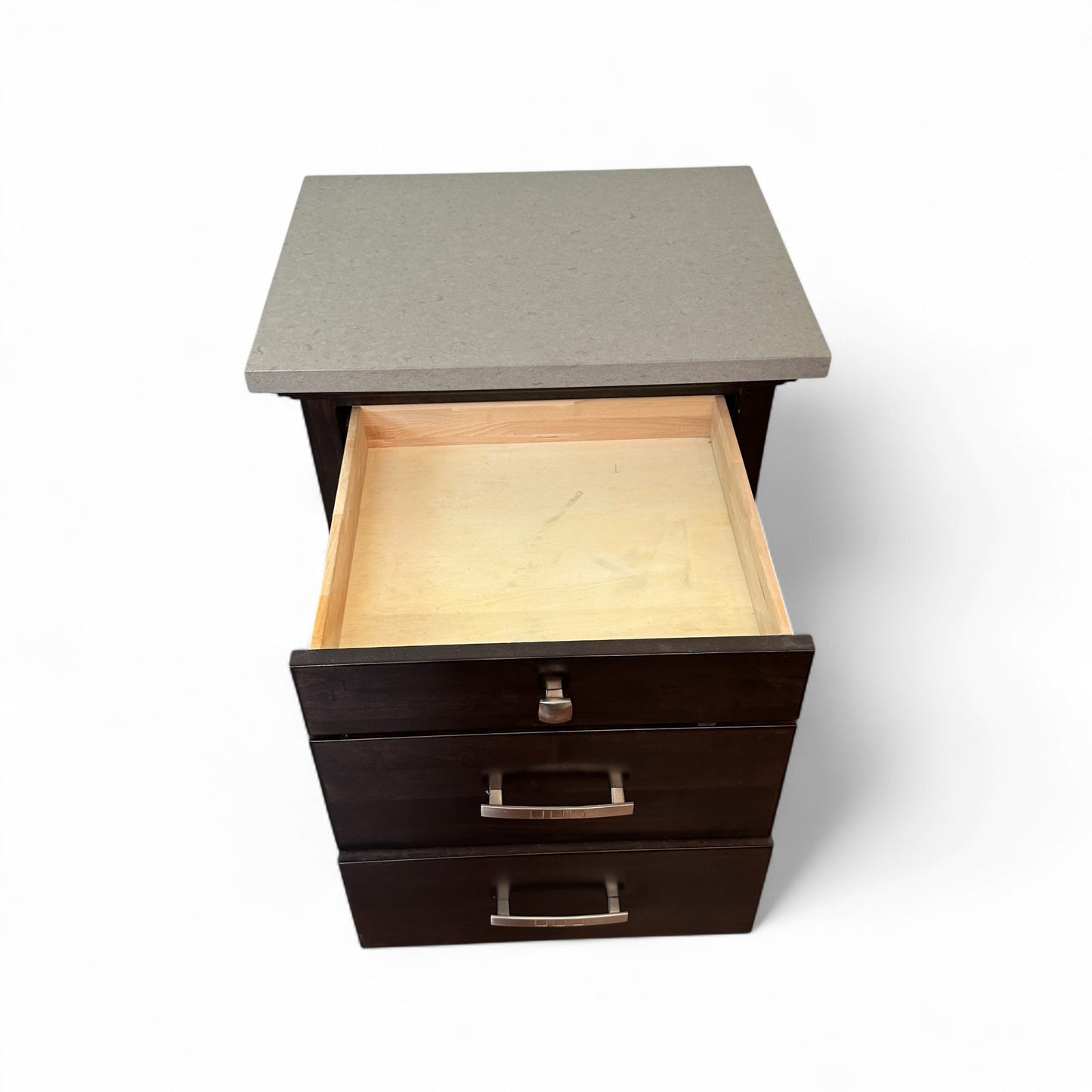 Solid Wood Nightstands with Stone Top (set of 2)