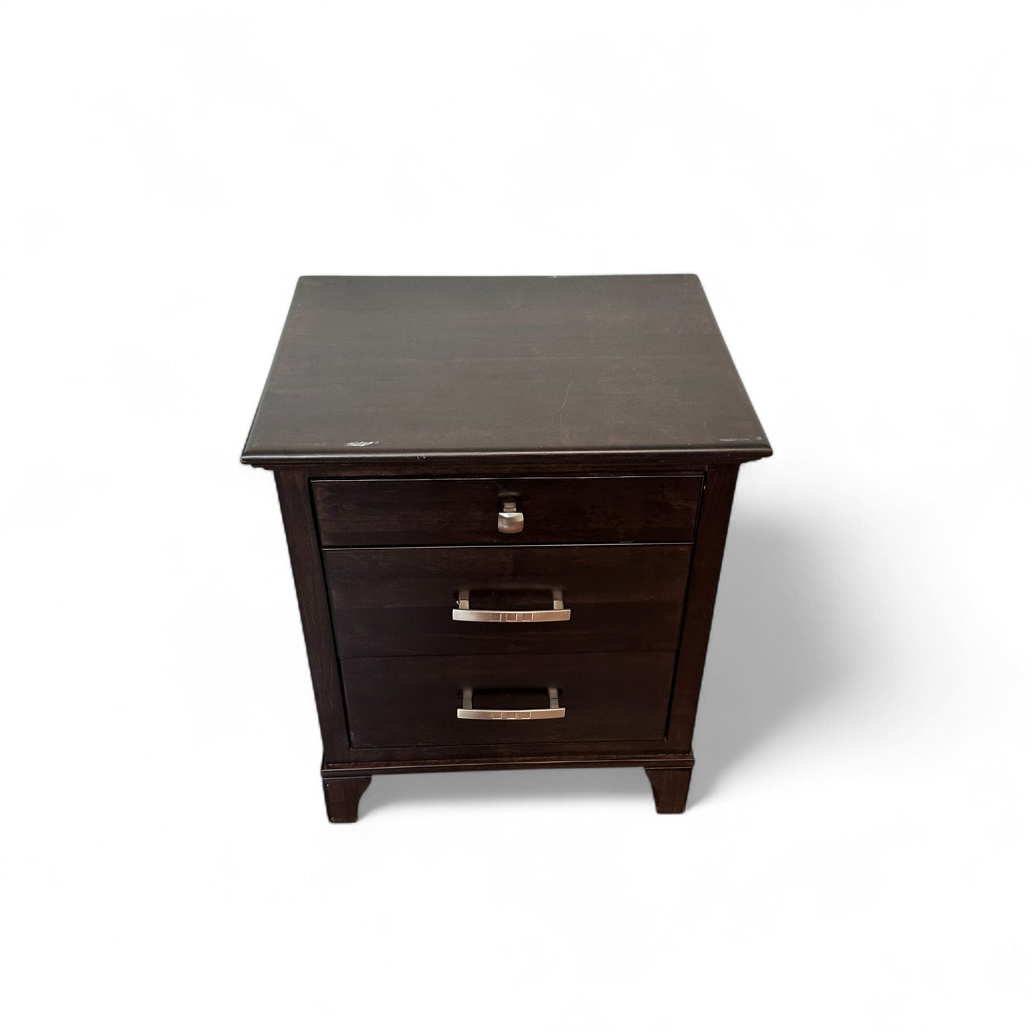 Solid Wood Nightstands with Stone Top (set of 2)