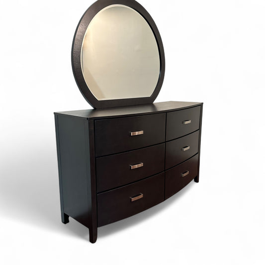 Cinema 6-Drawers Dresser with Mirror