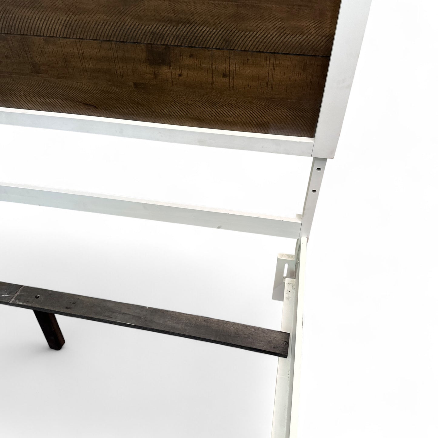 Fusion King White & Brown Panel Bed