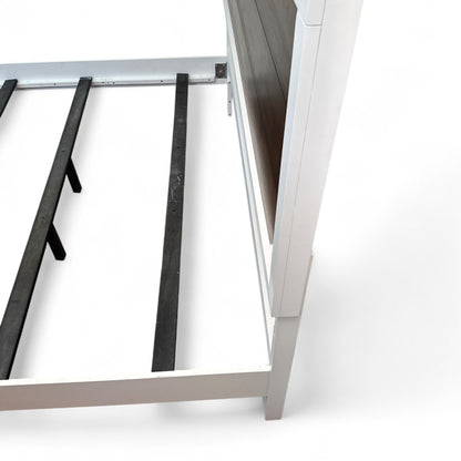 Fusion King White & Brown Panel Bed
