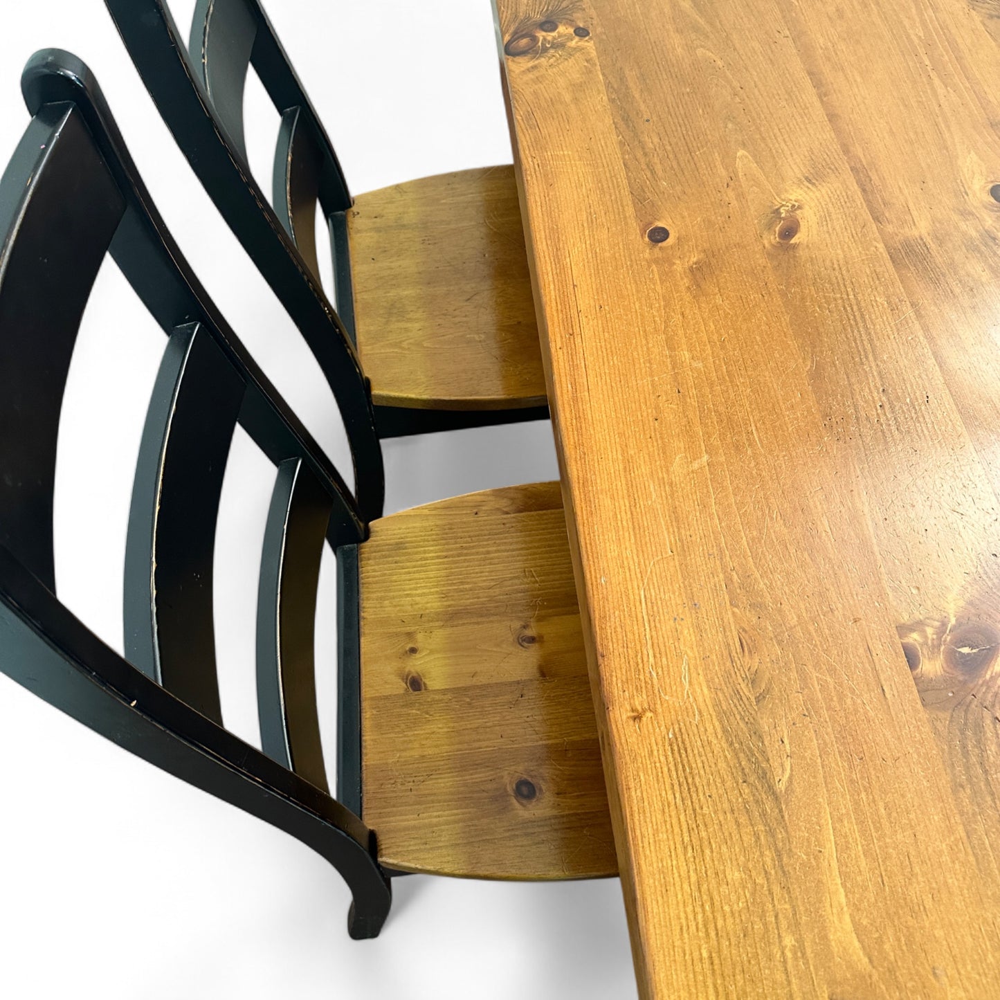 Farmhouse Pine Wood Dining Set