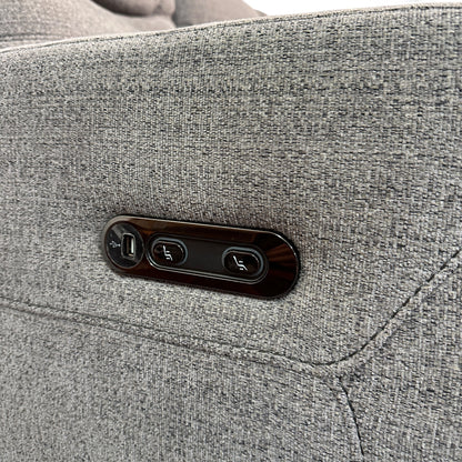 Grey Fabric Reclining Sofa by Violino