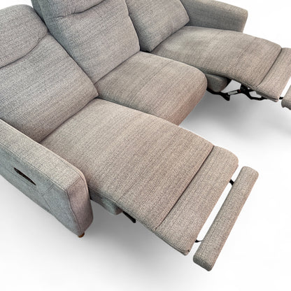 Grey Fabric Reclining Sofa by Violino