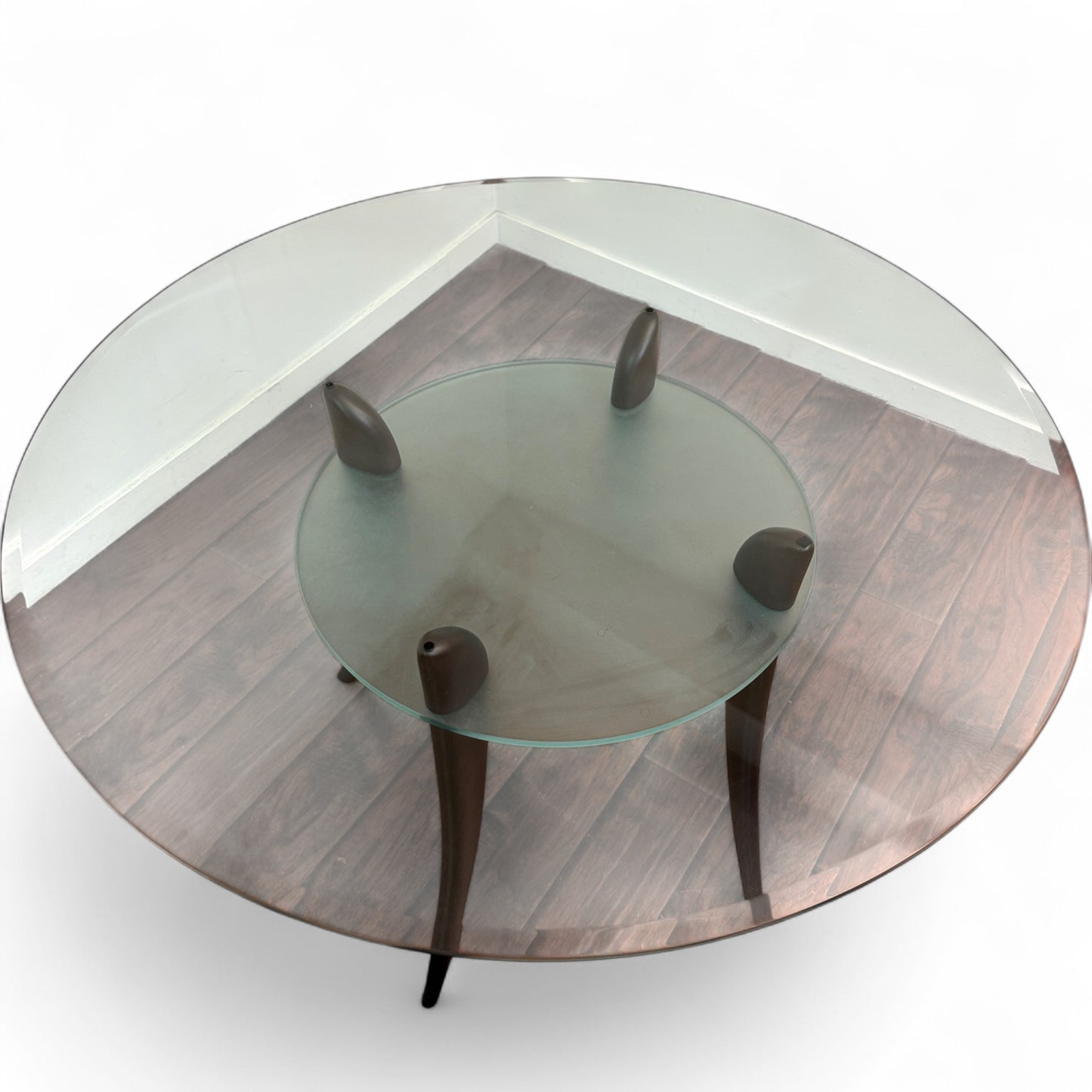 Contemporary High-End Round Glass Table