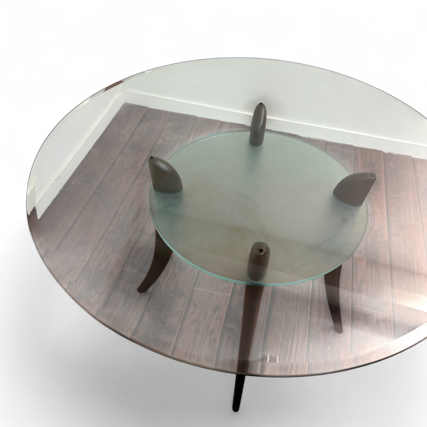 Contemporary High-End Round Glass Table