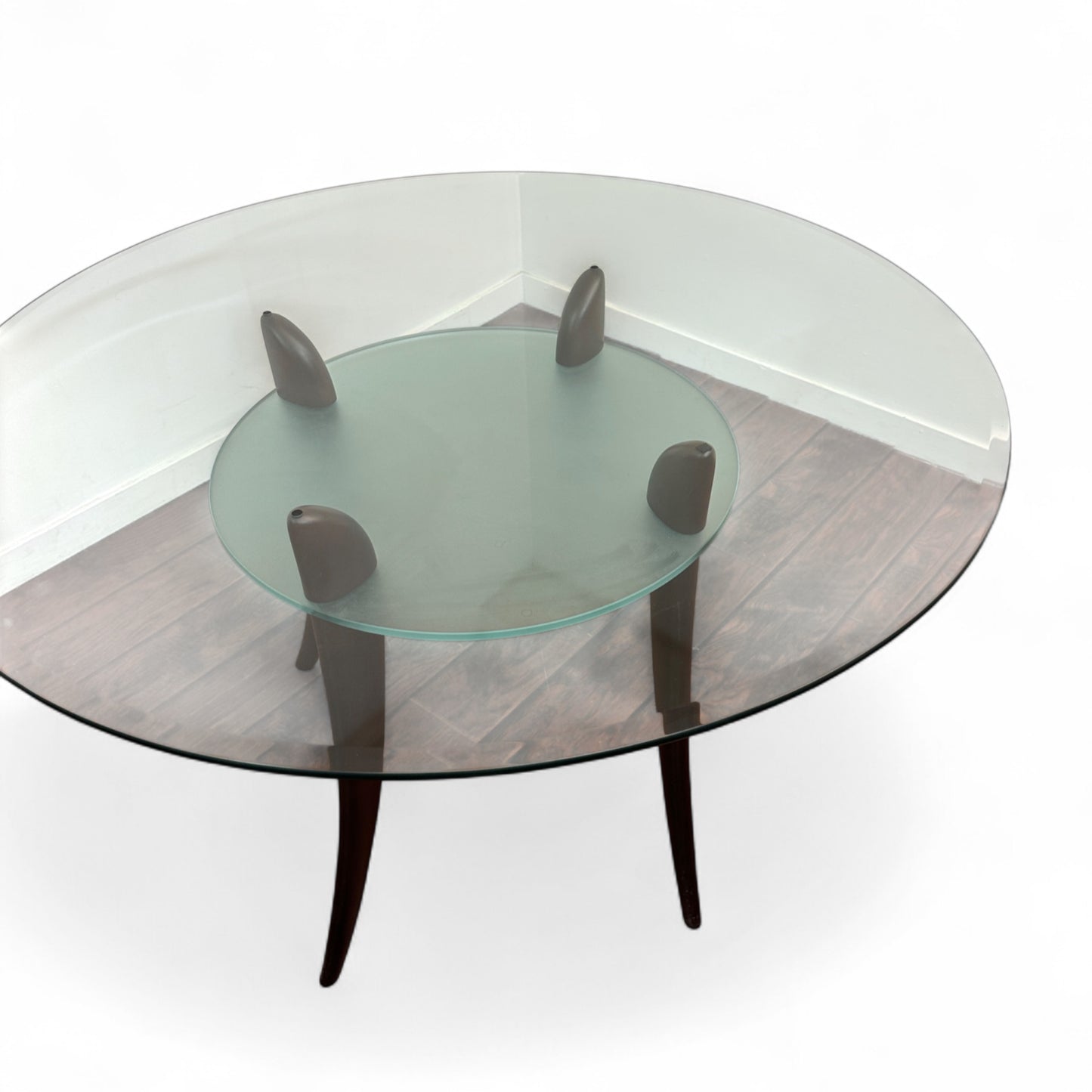 Contemporary High-End Round Glass Table